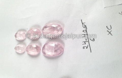 Morganite Rose Cut Slices