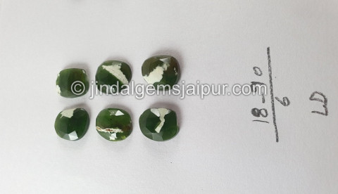 Chrome Chalcedony Rose Cut Slices Chrome Chalcedony Rose Cut Slices