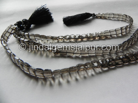 Smokey Double Drill Chicklet Shape Beads Smokey Double Drill Chicklet Shape Beads