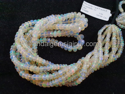 Cream White Ethiopian Faceted Roundelle Beads Cream White Ethiopian Faceted Roundelle Beads