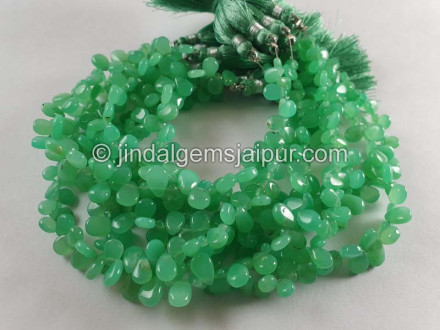 Chrysoprase Smooth Pear Beads