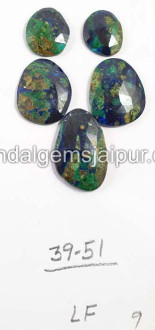 Azurite Malachite Rose Cut  Slices