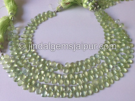 Prehnite Faceted Pear Shape Beads