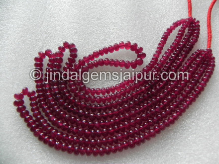 Ruby Plain Roundelle Beads