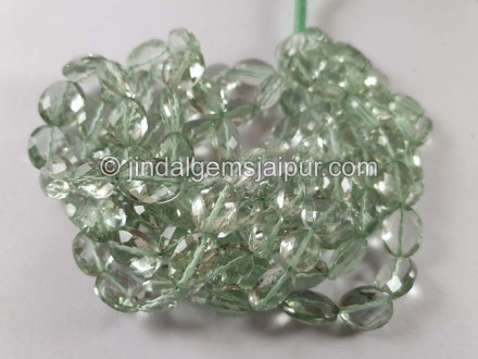 Green Amethyst Faceted Oval Nuggets Beads Green Amethyst Faceted Oval Nuggets Beads