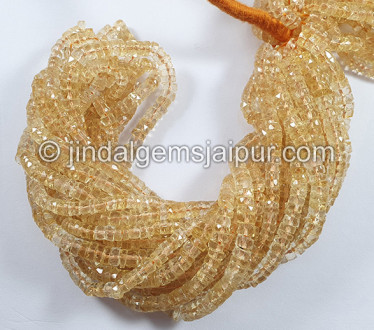 Citrine Faceted Tyre Shape Beads
