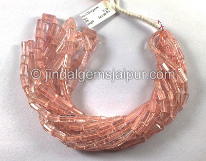 Peach Morganite Pipe Shape Beads