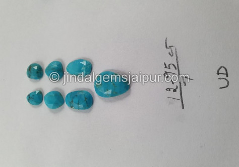 Black Spiderweb Turquoise Rose Cut Slices