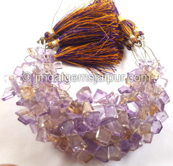 Ametrine Flat Slice Cut Beads