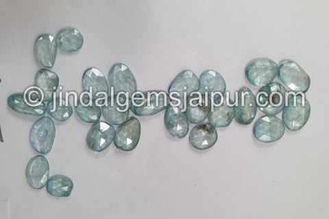 Natural Blue Zircon Rose Cut Slices