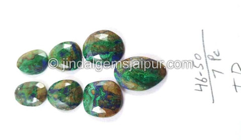 Azurite Malachite Rose Cut Slices