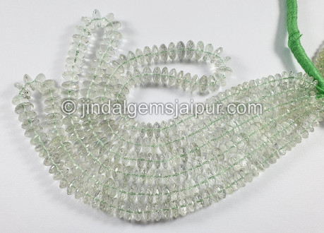 Green Amethyst German Cut Shape Beads Green Amethyst German Cut Shape Beads