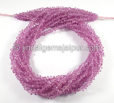 Pink Sapphire Faceted Drops Shape Beads Pink Sapphire Faceted Drops Shape Beads