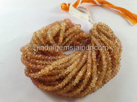 Imperial Topaz Big Faceted Roundelle Beads