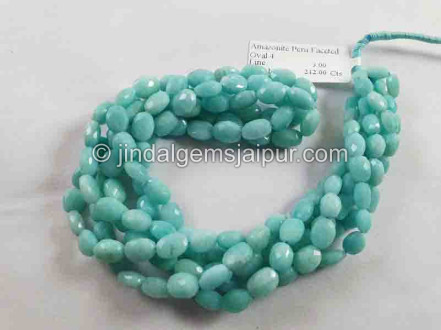 Peruvian Amazonite Faceted Oval Beads Peruvian Amazonite Faceted Oval Beads