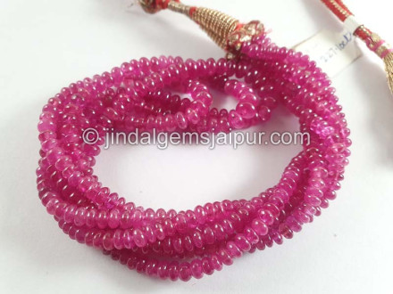 Ruby Smooth Roundelle Beads