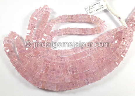 Pink Morganite Step Cut Bolt Shape Beads Pink Morganite Step Cut Bolt Shape Beads