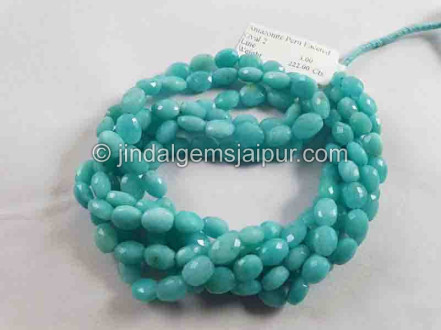 Peruvian Amazonite Faceted Oval Beads Peruvian Amazonite Faceted Oval Beads
