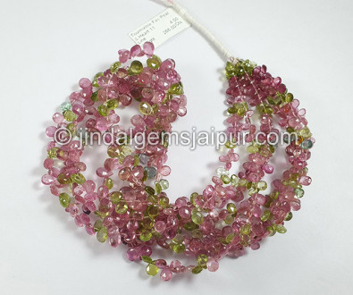Tourmaline Faceted Pear & Heart Shape Beads