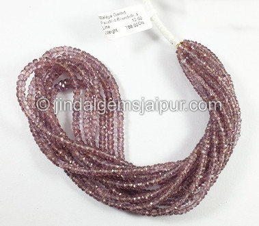 Malaya Garnet Faceted Roundelle Shape Beads