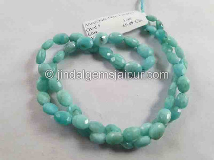 Peruvian Amazonite Faceted Oval Beads Peruvian Amazonite Faceted Oval Beads