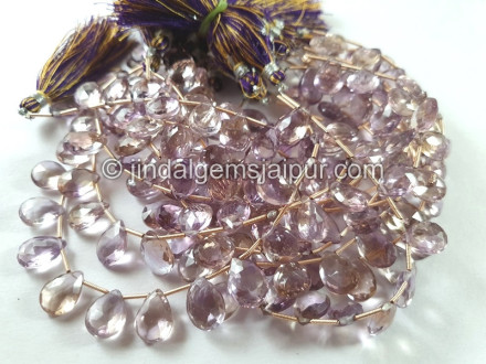 Ametrine Faceted Pear Beads