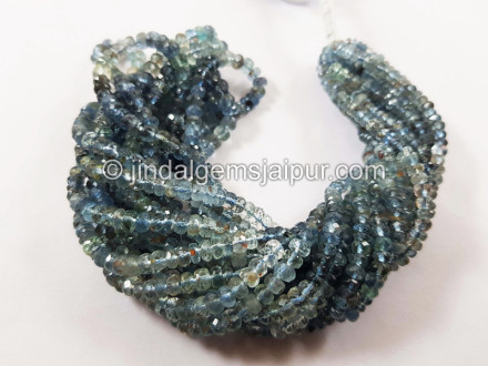 Moss Aquamarine Shaded Faceted Roundelle Beads Moss Aquamarine Shaded Faceted Roundelle Beads