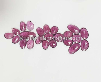 Purple Rhodolite Garnet Rose Cut Slices Purple Rhodolite Garnet Rose Cut Slices