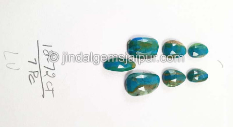 Blue Opalina Rose Cut Slices