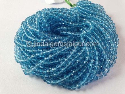 Swiss Blue Topaz Faceted Round Beads Swiss Blue Topaz Faceted Round Beads