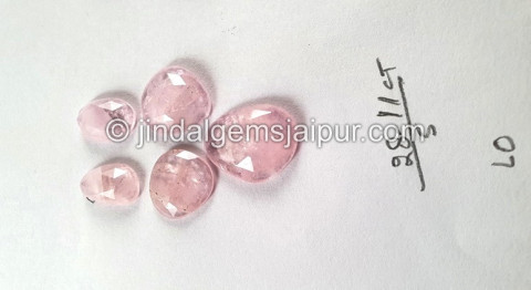 Morganite Rose Cut Slices
