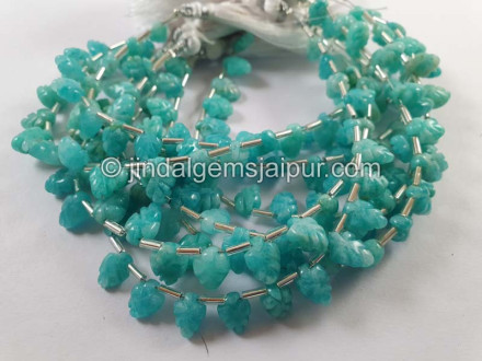 Amazonite Shaded Carved Shield Pear Beads Amazonite Shaded Carved Shield Pear Beads