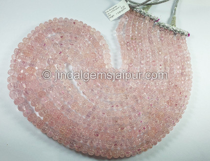 Pink Morganite Carved Pumpkin Shape Beads