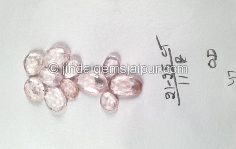 Morganite Rose Cut Slices