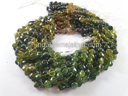 Chrome Green Tourmaline Smooth Heart Beads Chrome Green Tourmaline Smooth Heart Beads