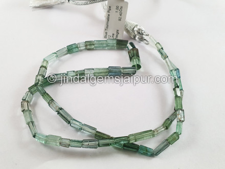 Blue Tourmaline Pipe Shape Beads Blue Tourmaline Pipe Shape Beads