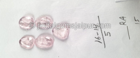 Morganite Rose Cut Slices