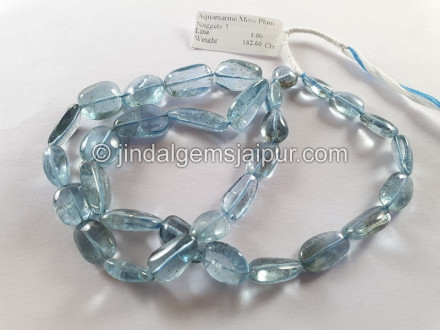 Moss Aquamarine Smooth Nuggets Beads Moss Aquamarine Smooth Nuggets Beads