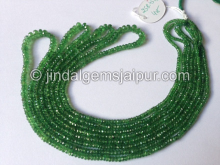 Tsavorite Faceted Roundelle Shape Beads Tsavorite Faceted Roundelle Shape Beads