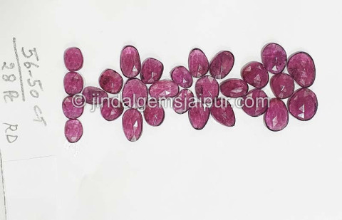Rhodolite Garnet Rose Cut Slices Rhodolite Garnet Rose Cut Slices