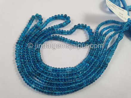 Neon Apatite Smooth Roundelle Beads