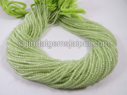 Prehnite Micro Cut Roundelle Shape Beads Prehnite Micro Cut Roundelle Shape Beads