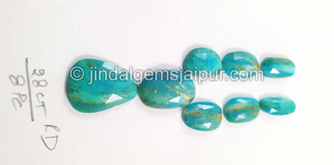 Blue Opalina Rose Cut Slices