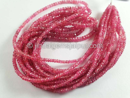 Pink Spinel Faceted Roundelle Beads Pink Spinel Faceted Roundelle Beads