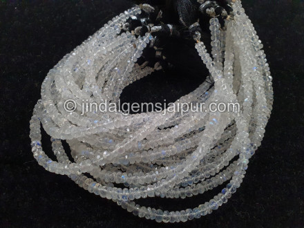 Rainbow Moonstone Faceted Roundelle Beads Rainbow Moonstone Faceted Roundelle Beads