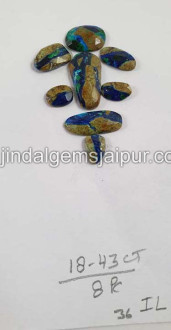 Azurite Malachite Rose Cut Slices