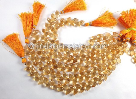 Deep Citrine Faceted Tulip Drops Shape Beads