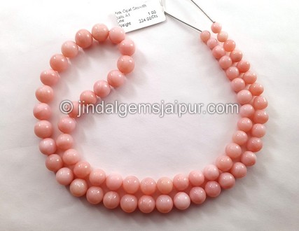 Pink Opal Smooth Balls Shape Beads