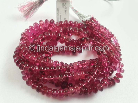 Rubellite Tourmaline Smooth Roundelle Beads Rubellite Tourmaline Smooth Roundelle Beads