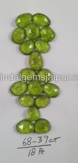 Peridot Rose Cut Slices